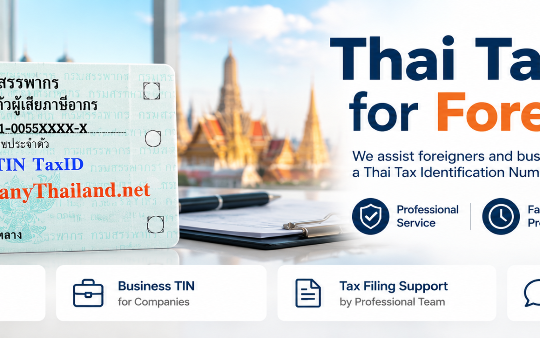 Thailand Tax ID Number (TIN) for foreigner / Expats, how to get a TIN, Thai Tax ID for foreginers, Thailand Tax Residency and TIN.